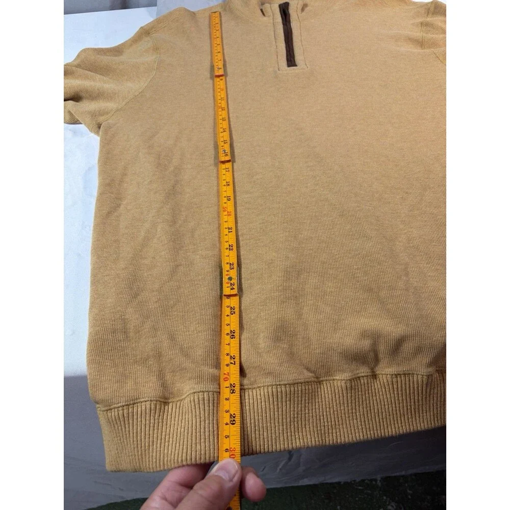 CREMIEUX Mens Tan Quarter Zip Pullover Long Sleeve Casual Size XL Great Cond.
